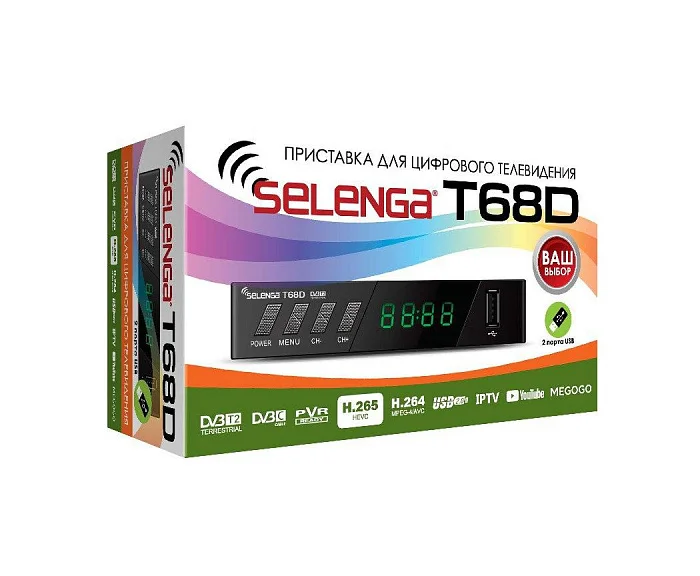 Ресивер эфирный SELENGA T82D DVB-T2/DVB-C