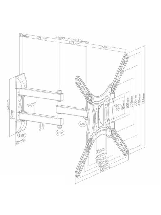 Кронштейн для ТВ 23"- 55" Selenga TM280R