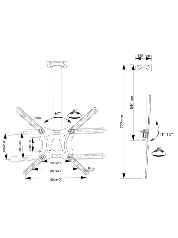 Кронштейн для ТВ 32"- 60" Electriclight КБ-01-77
