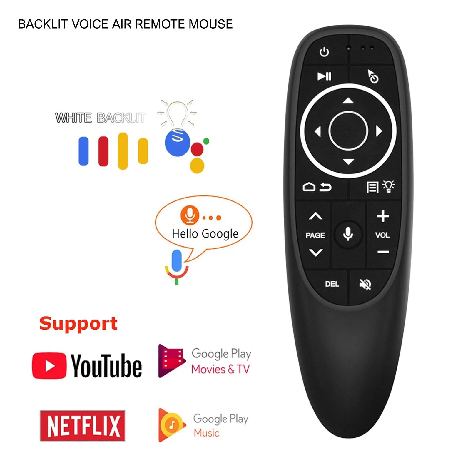 Пульт с микрофоном, гироскопом и программированием BACKLIT VOICE AIR REMOTE MOUSE