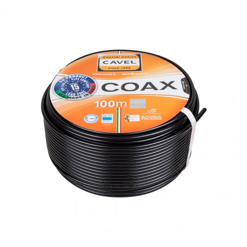 Кабель коаксиальный 75 Ом Cavel SAT 703 PE чёрный