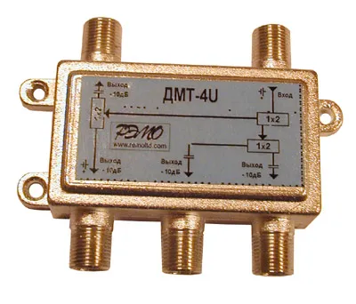 Делитель на 4 ТВ DMT-4U Делитель на 4 ТВ DMT-4U