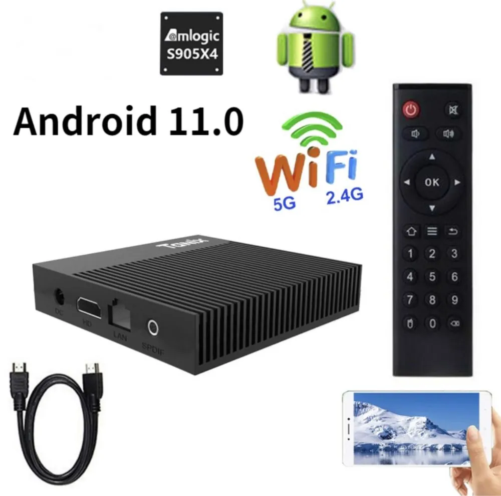 Андроид ТВ-приставка Tanix X4 Amlogic S905X4 4 Гб 32 ГБ Android 11