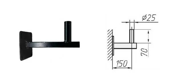 Кронштейн 0,15 м KR-015 Кронштейн 0,15 м KR-015