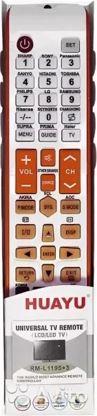 Пульт для ТВ HUAYU RM-L1195+8(7,12) Пульт для ТВ HUAYU RM-L1195+8(7,12)