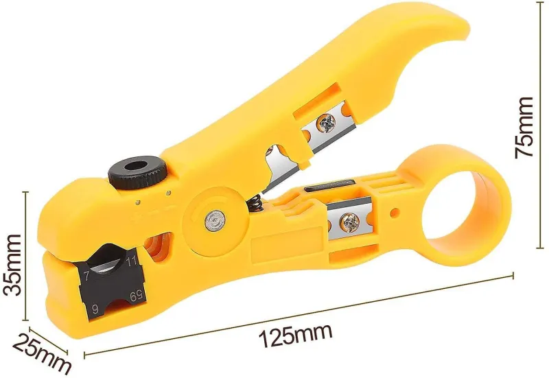 Инструмент для зачистки коаксиального кабеля RG59/6/7/11 	Universal Stripping Tool 
