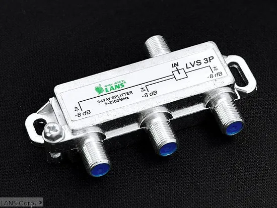 Делитель на 3 ТВ Lans LVS3P