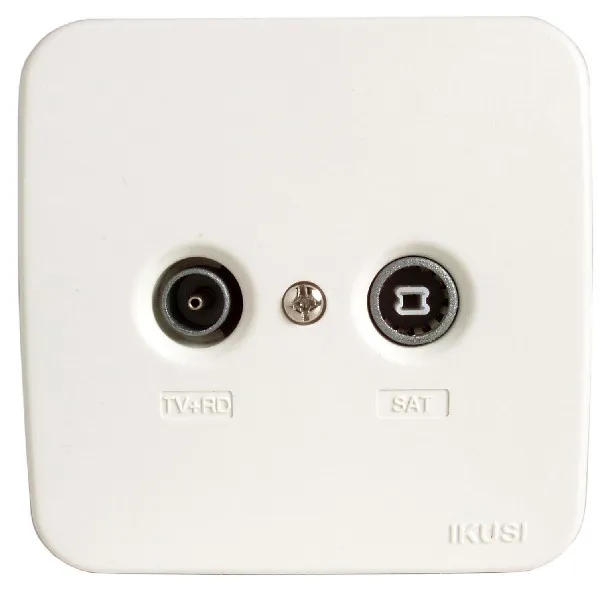 Розетка SAT/TV с крышкой Ikusi 2472