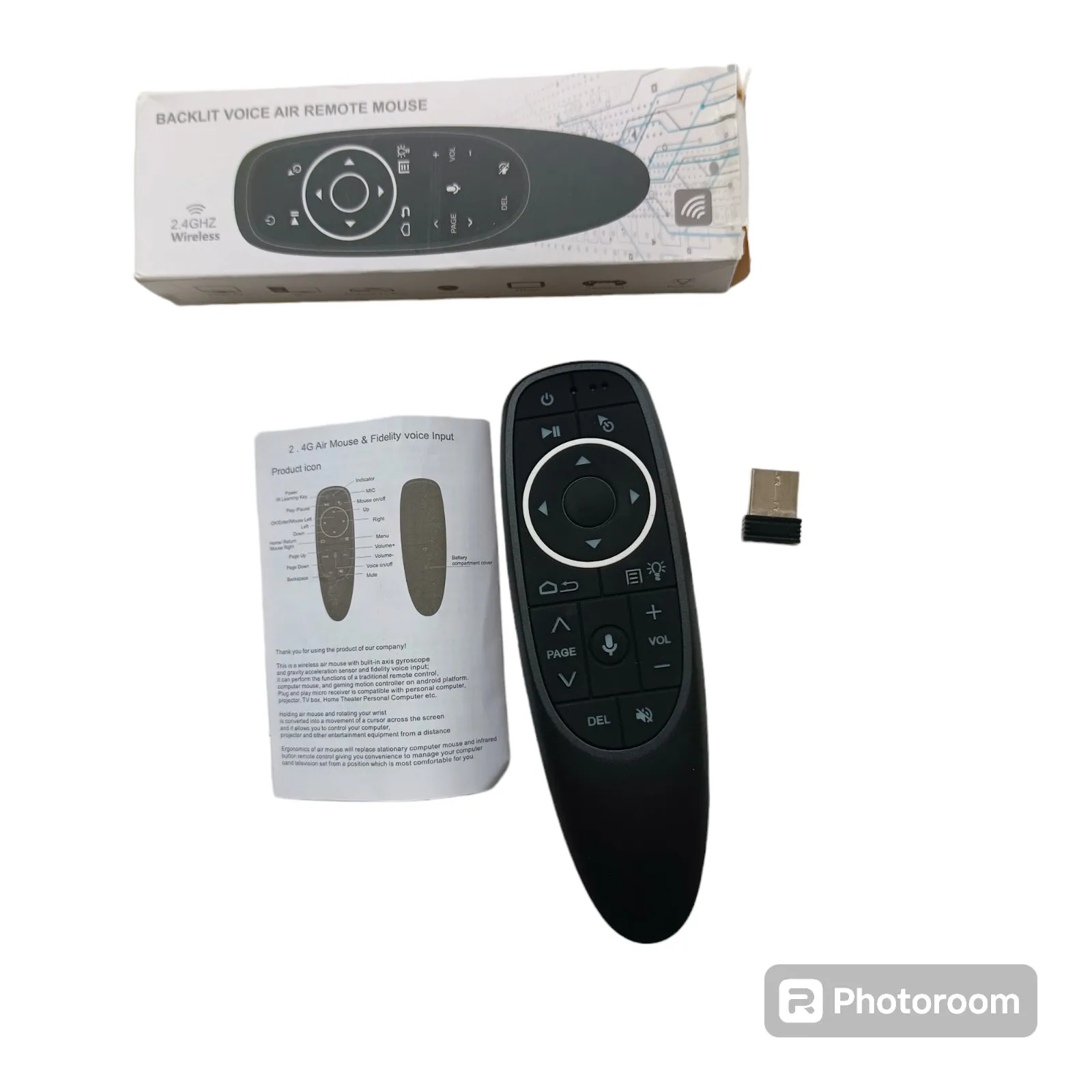 Пульт с микрофоном, гироскопом и программированием BACKLIT VOICE AIR REMOTE MOUSE