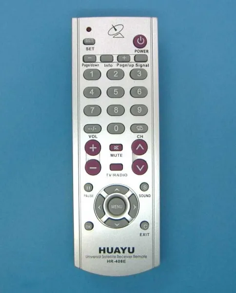 Пульт универсальный к ресиверам SAT, DVB-C Huayu HR-408E Пульт универсальный к ресиверам SAT, DVB-C Huayu HR-408E