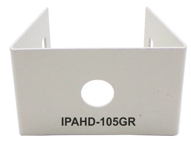 Кронштейн "IPAHD-105GR-122425" СЕРЫЙ мини для 1 камеры на столб под СИП-ленту, вылет 0,08 м, 75 мм