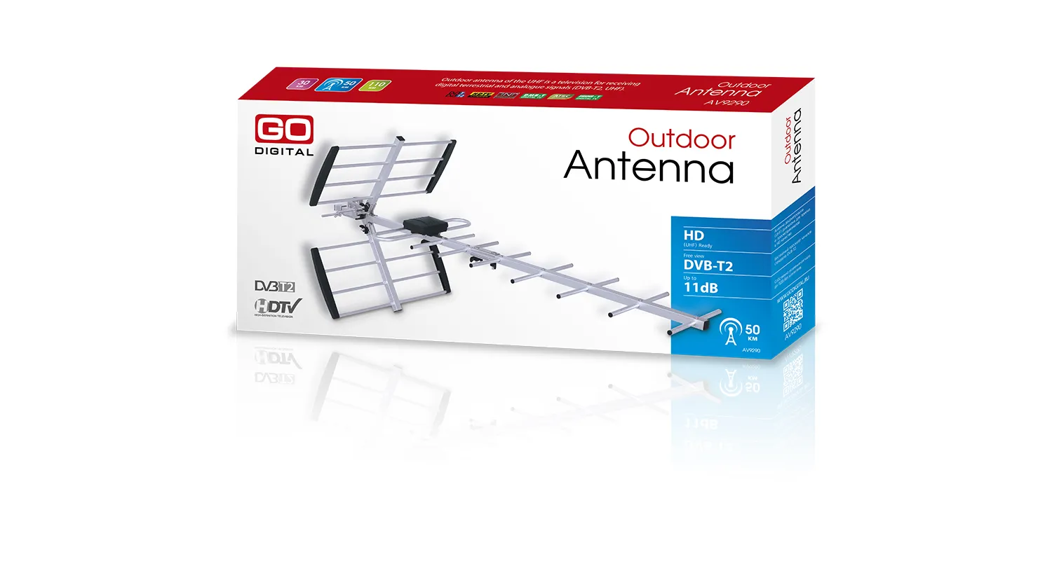Антенна ДМВ пассивная GODIGITAL AV9290