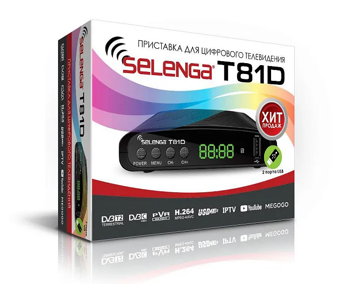 Ресивер эфирный SELENGA T81D DVB-T2/DVB-C